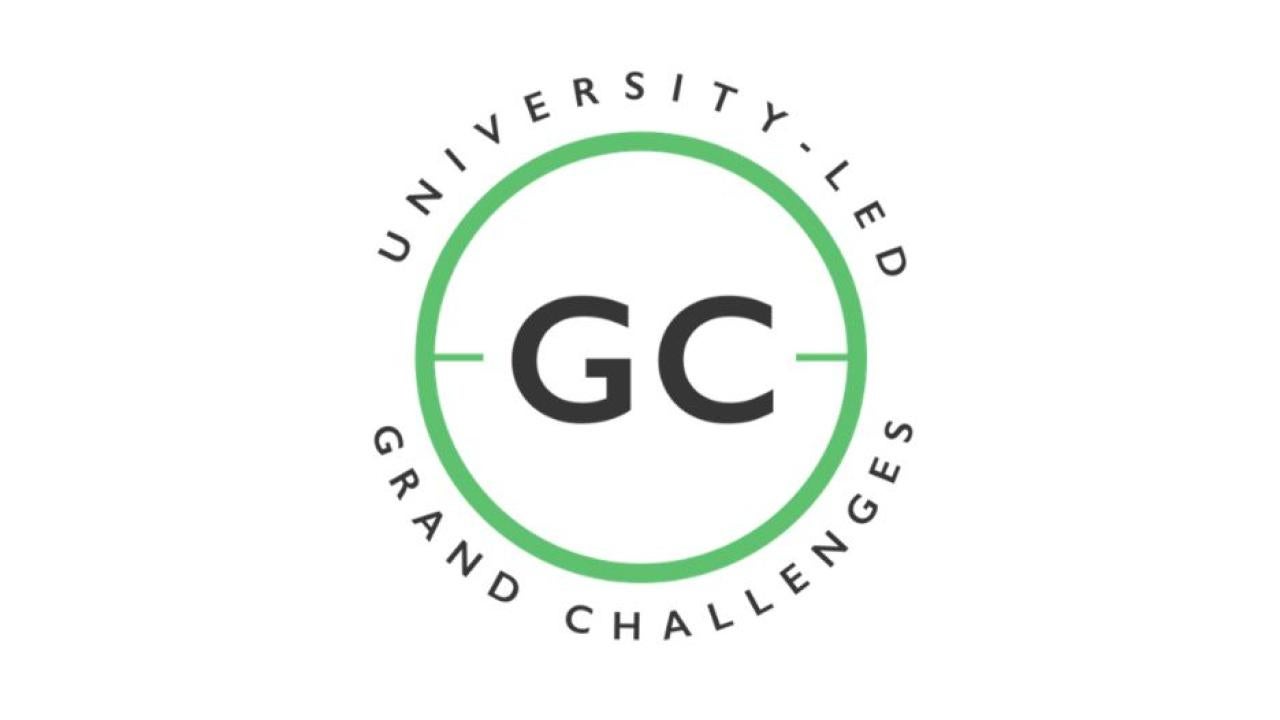 Logo: Green circle with letters GC inside, and "University-Led Grand Challenges" outside the ciricle.